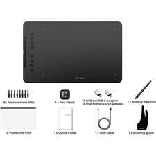 XPPen Deco 01 V3 Graphics Tablet: 10x6 Inch, 16K Pressure for Digital Art  OSU 