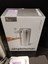 Simplehuman Rechargeable Sensor Pump 9 Oz Liquid Soap Dispenser Drip Proof new