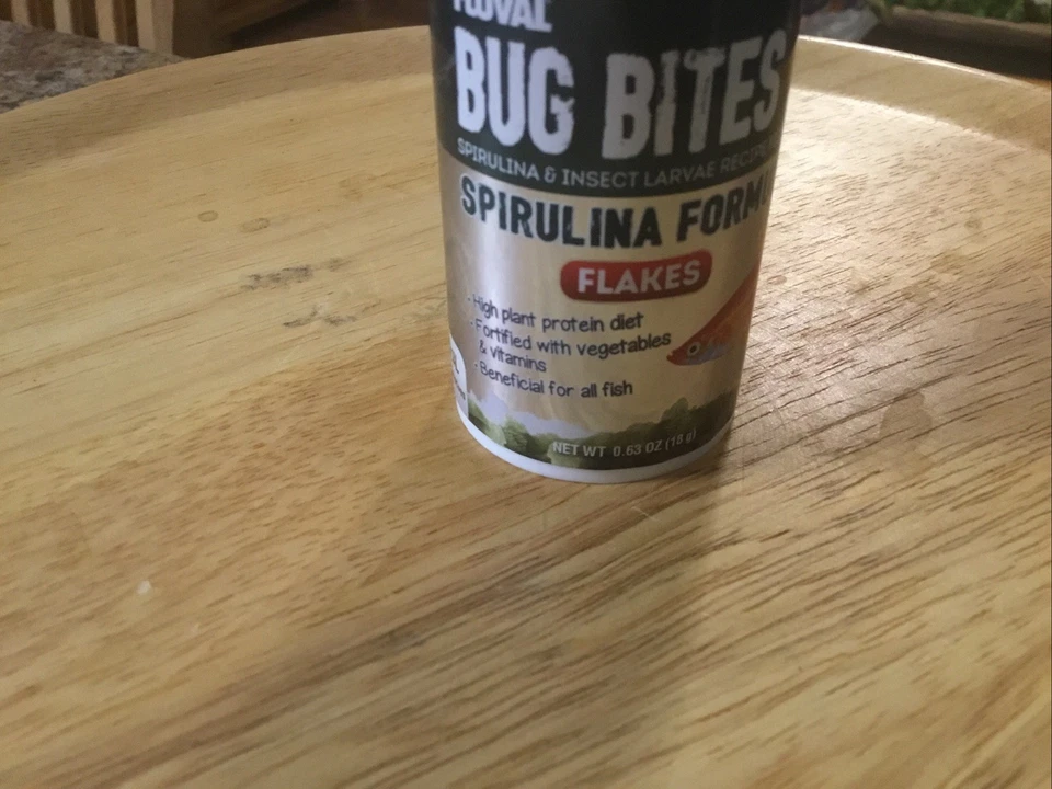 Comida para peces Fluval Bug Bites Spirulina Flakes 0,63 oz nueva sellada envío gratuito Foto 2 de 4