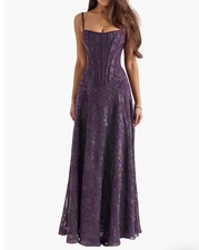 NEW House of CB Esme Fil Coupé Gown NAVY SIZE XS/100% AUTHENTIC