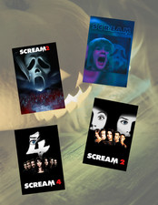 Scream Horror Movie Poster Style 4pc Sticker Pack