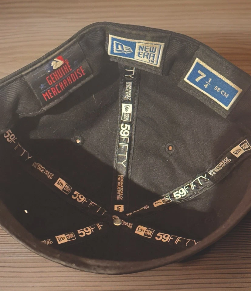 MLB All Over Logos New Era 59Fifty Fitted 7 1/4 100th Season Camo Hat Batterman - Image 3 of 3