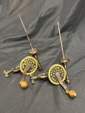 Pair (2x) Antique Bobbin Winders – AND Mattson Patent – Mora, Sweden – Working