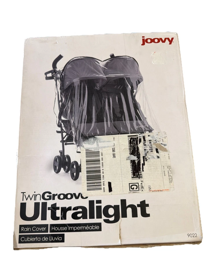 Cubierta de lluvia ultraligera para cochecito Joovy Twin Groove protector de viaje transparente 9022 Foto 2 de 2