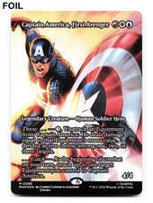 Captain America, First Avenger Borderless FOIL Marvel Universe Eternal-Legal MTG