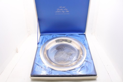 1972 Franklin Mint Mother's Day Plate Solid Sterling Silver Limited Edition Box