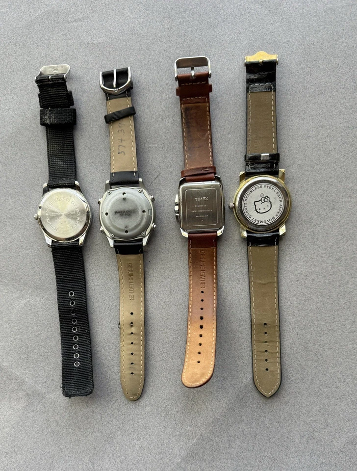 Lot of  4 Wrist Watches Hello Kitty  Talking Atomic Timex  As Is Repair Collect - Image 3 of 4