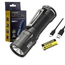 Nitecore MT1C PRO Compact Everyday Carry Flashlight- 1,000 Lumens w/ battery and