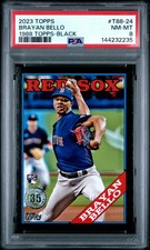 2023 TOPPS 1988 TOPPS BASEBALL BLACK #T88-24 BRAYAN BELLO ROOKIE 160/299 PSA 8