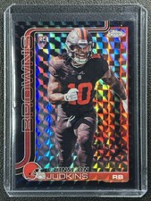 QUINSHON JUDKINS 2025 TOPPS CHROME #325 ROOKIE BLACK GEOMETRIC REFRACTOR RC 8/10