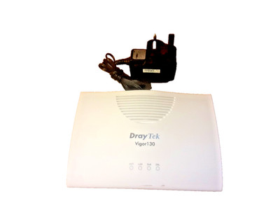 DRAYTEK VIGOR 130 ADLS/VDSL 2 ROUTER FTTC BT INFINITY MODERN MIT NETZTEIL -