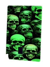 Green Skulls Glow in the Dark Card Skin Durable High Quality
