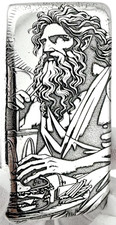 10 ozt 999 Fine Silver Art Bar - ZEUS GRABS LUNCH - ADAMO TECHNE - Limited 104.00 per troy oz