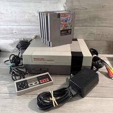 Nintendo Entertainment System NES Console Bundle 5 Games Og Original NES-001