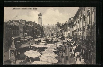 Postcard Verona, Piazza delle Erbe