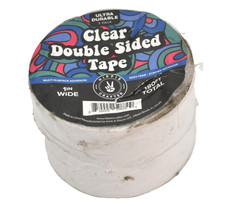 Ultra Durable 3 Pack Clear Double Sided Tape 1" Wide 180 ft Heavy Duty Tape