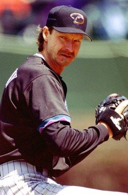 Randy Johnson Arizona Diamondbacks pitches during an MLB game at W- Old Photo 9