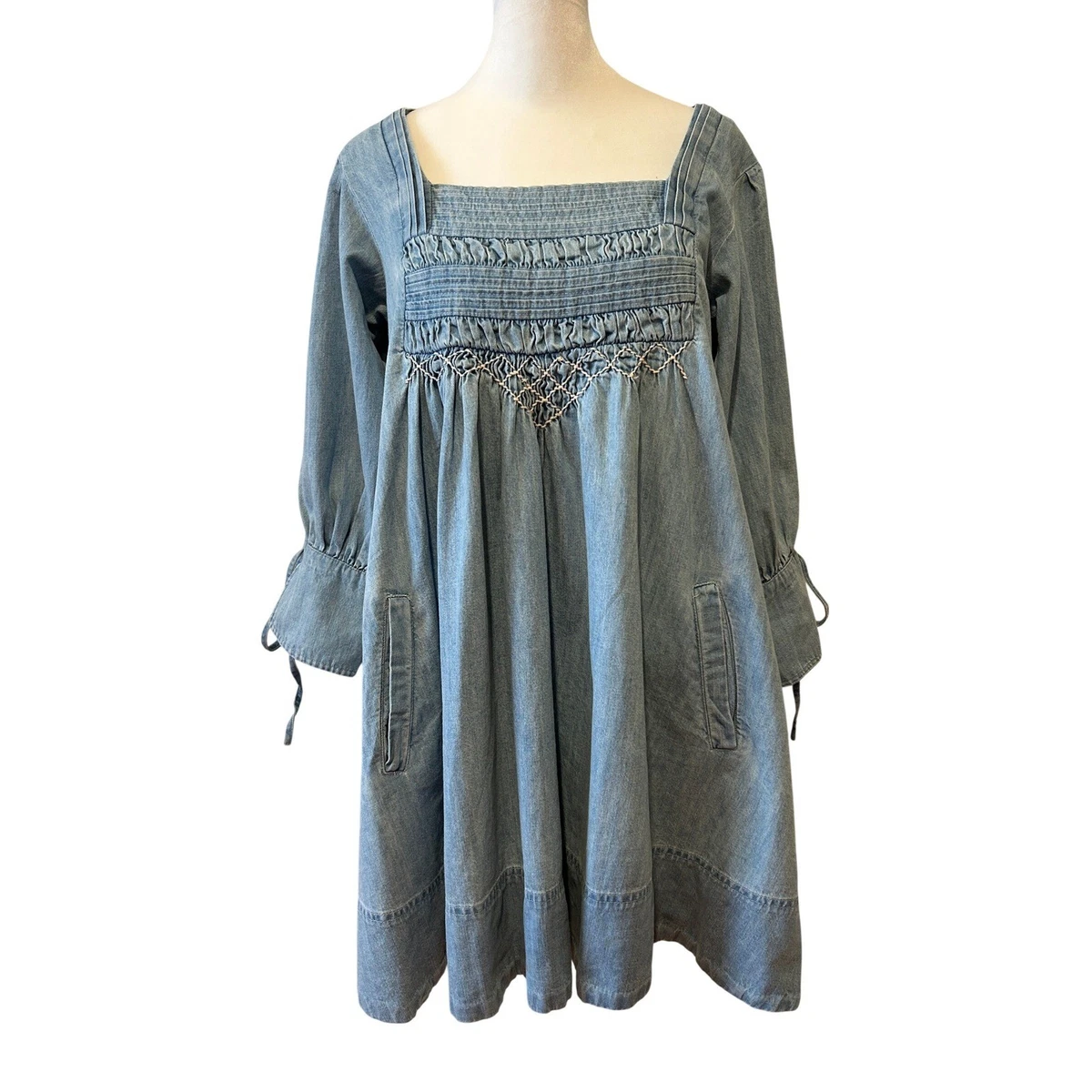 free people denim babydoll dress Goldie Baloon Sleeve Mini Effortless 70s style from Free People. Get Obsessed Denim Mini Dress