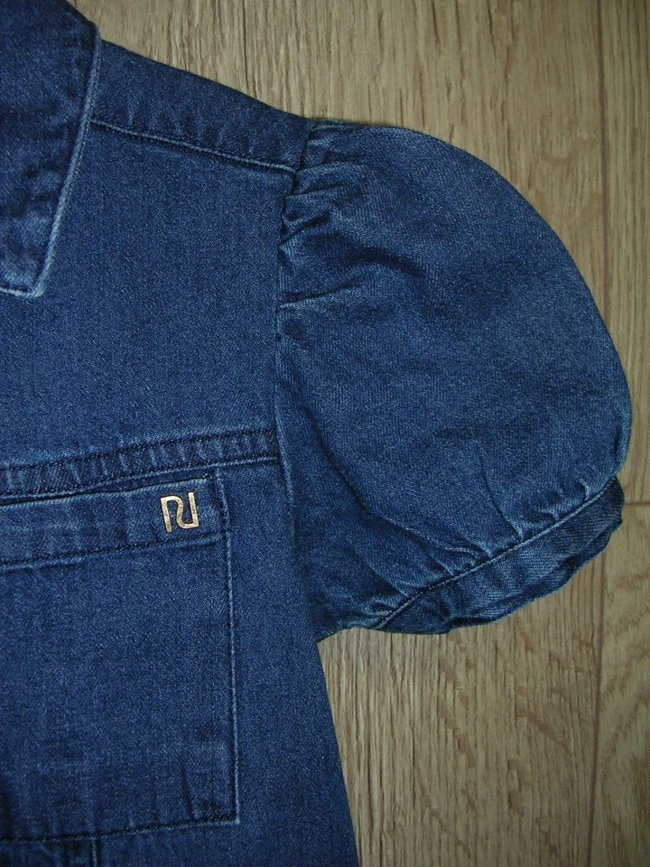 River Island Girls Blue Denim Playsuit Jump Suit Outfit Age 3-4 104cm - Image 2 of 4