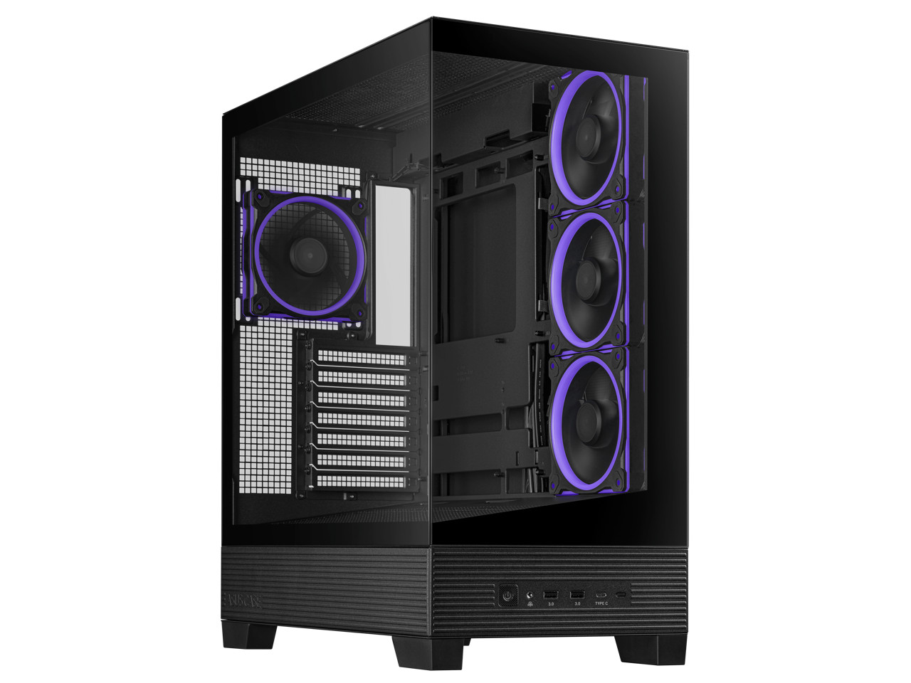 ASUS A31 PLUS Black ATX Case offers a panoramic glass design supports 360mm rad 18490₽