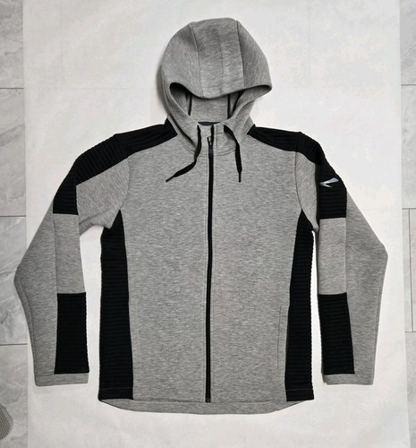 Brooks Men's Interval Hoodie Size  Medium Active Heather Grey & Black 211242