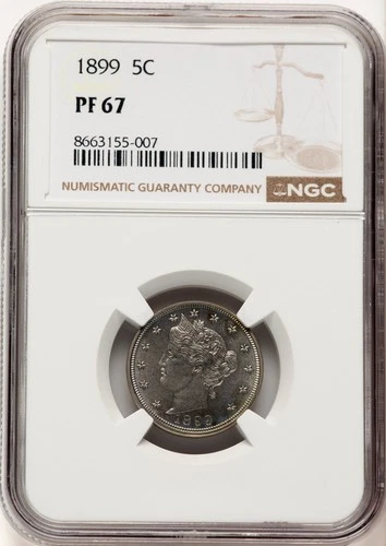 1899 5C Proof Liberty Nickel NGC PR67
