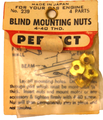 Vintage Perfect Blind Mounting Nuts No. 239  For R/C Models New