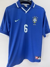 Rare Original Brazil Football Shirt Away 1997 Carlos Adults Medium Nike