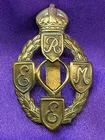 Genuine WW2 The Royal Electrical & Mechanical Engineers Brass Cap Badge w/slider
