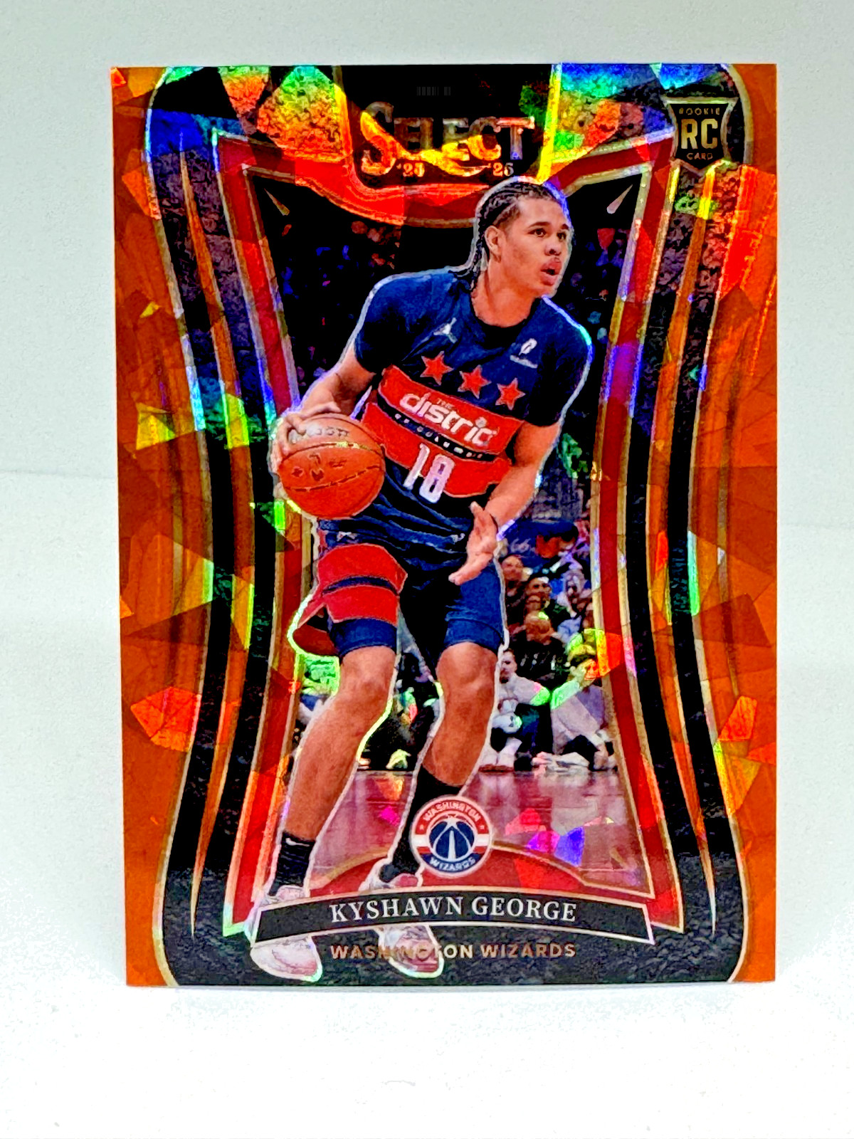 2024 Kyshawn George Panini Select Orange Cracked Ice #374 /275