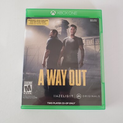 A Way Out Microsoft Xbox One 1 Video Game Complete W/ Inserts Player Co-op