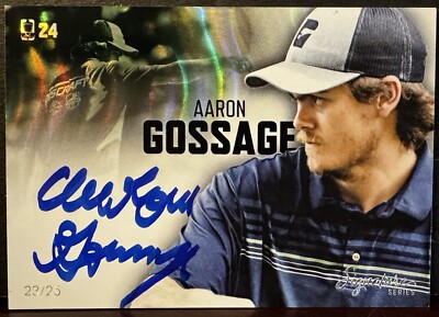 DGPT 2024 Aaron Gossage Signature Disc Golf Trading Card Serial #23/25 Autograph