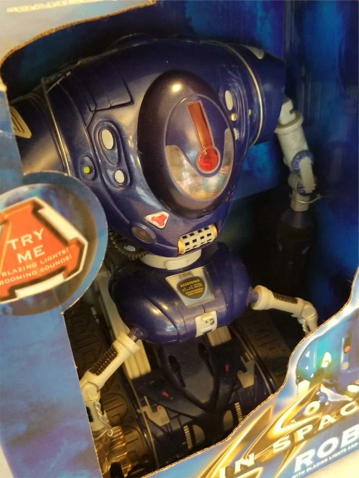 1997 Lost In Space Robot Battery Operated 10" Robot Talks Moves New In Box D5 - Image 4 of 4