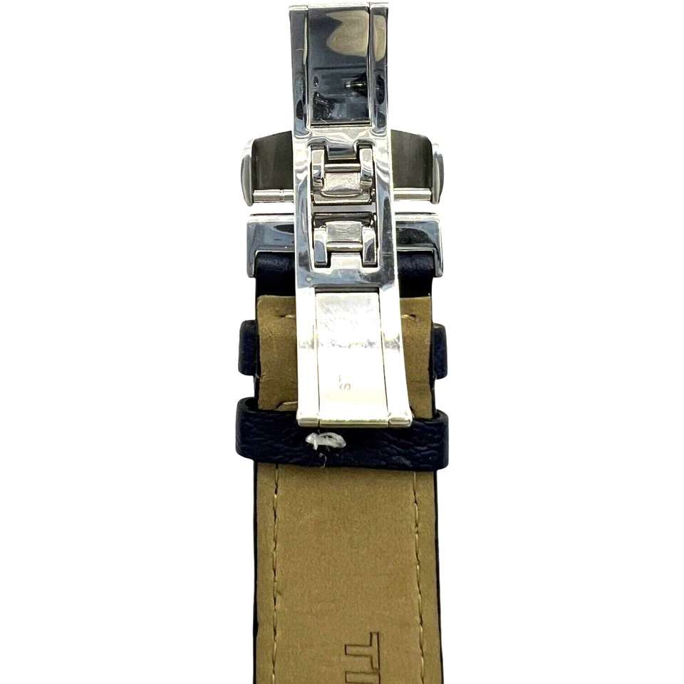 TISSOT - PULSERA - CIERRE PLEGABLE - CUERO GENUINO - 20MM - AZUL - NOS Foto 4 de 4