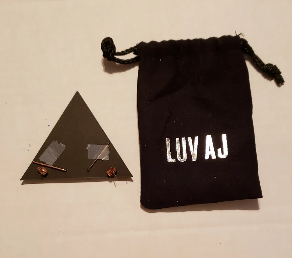 Casa rodante Luv AJ Diamond Kite Crawler & Stud Earring Set Oro Rosa NUEVO Foto 3 de 3