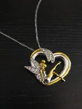 Silver Gold Tinker Bell Necklace