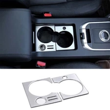 Matte Silver Console Water Cup Frame For LR Discovery Sport 2015-2019 Gear Shift