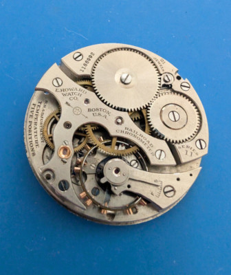 VINTAGE 16 SIZE 21 JEWEL KEYSTONE HOWARD SERIES 11 MODEL E POCKET WATCH PARTS