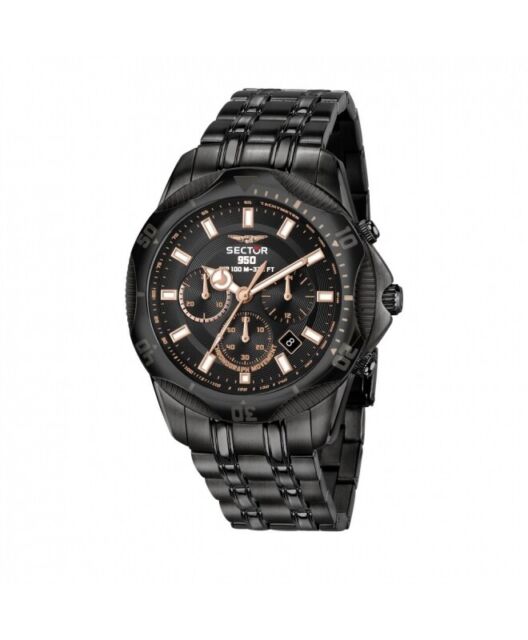 Orologio SECTOR uomo 950 cronografo bracciale acciaio nero R3273981008 NV9337 Orologio SECTOR uomo 950 cronografo bracciale acciaio nero R3273981008 NV9337