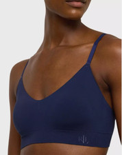 Lauren Ralph Lauren Women's Luxe Smoothing Wireless Padded Bralette Bra L 6041