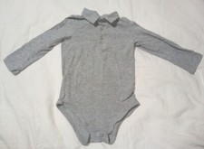 PRENATAL BODY BIMBI MANICA LUNGA GRIGIO + COLLETTO tipo camicia 18-24 MESI 89cm