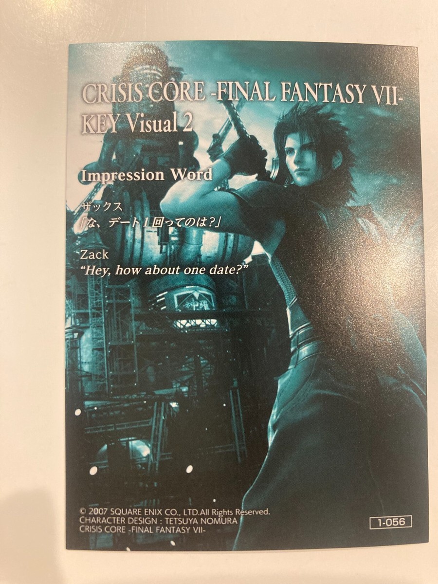 Final Fantasy VII 7 Anniversary Art Museum Card Zack 1-056 SQUARE