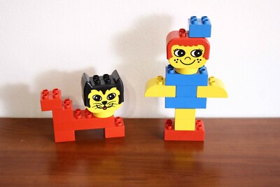 Lego Duplo Basic Set 1595 Girl with Cat 100% complete vintage rare