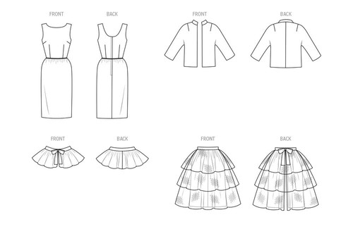 Butterick Retro Pattern 1960s Misses Dress, Jacket, Capelet Overskirt B7035 4~22 - Picture 7 of 15