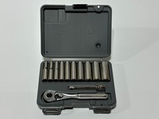 New Craftsman Tools Usa 34782 12pc Metric 14 Drive Deep Socket Ratchet Set