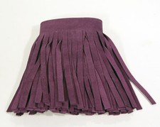 Fringe - Synthetic Amara Suede Trim 6"- Three 12" lengths - Purple Microfiber