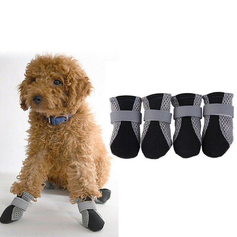4PCS Anti Slip Waterproof Protective Dog Shoes Rain Boots Pet Socks