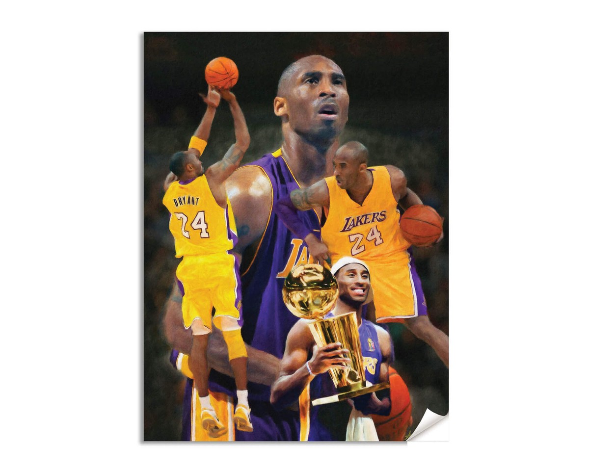 Kobe Bryant Los Angeles Lakers NBA Basketball Player Black Mamba