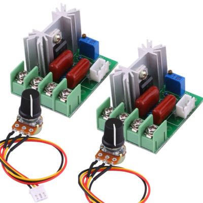 2PCS AC 110V 2000W PMW Motor Speed Controller Dimmer SCR Voltage Regulator 25A