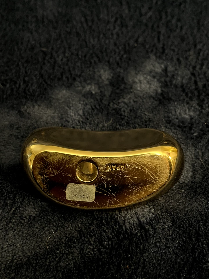 Ретро Bean Seiko металлический стол настольные часы пресс-папье кварц золотой цвет декор - Изображение 4 из 4